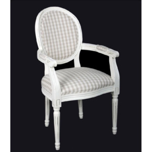 Jídelní židle Chair wood linen 57x60x93cm