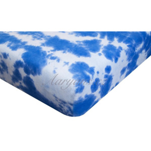 Aaryans Prostěradlo batika jersey modré Rozměry: 90 x 200 cm