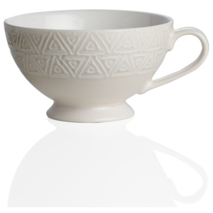 Šálek na čaj, cappuccino ALICE BRANDANI (barva - kamenina, slonová)