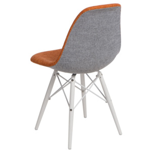 Design2 Židle P016V Duo oranžová šedá/bílá