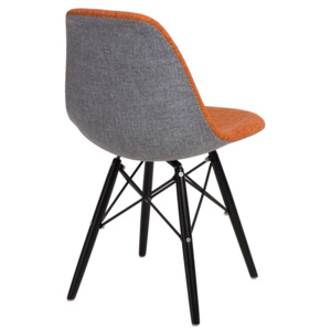 Design2 Židle P016V Duo oranžová šedá/černá