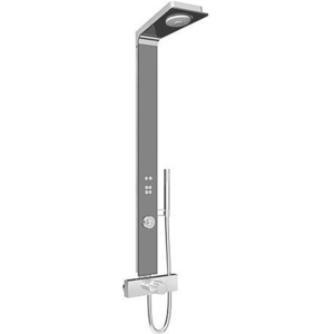 Hansa Smartshower - Multifunkční wellness sprchový systém s termostatem, sklo granitově šedé 58590900