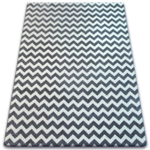Kusový koberec SKETCH Cikcak šedo-bílý 80x150