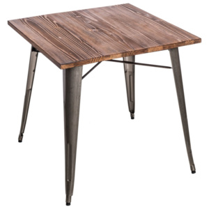 Design2 Stůl Paris Wood metalický sosna