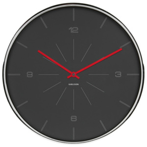Nástěnné hodiny Moka Number 40 cm, tmavě šedá | -20 % Stfh-KA5644GY Time for home+