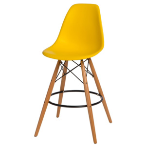 Design2 Barová židle P016V PP žlutá
