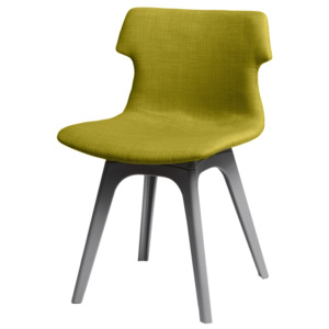 Židle Techno čalouněná olivová základ šedá