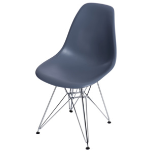 Design2 Židle P016 PP dark Grey, chromované nohy