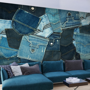 Bimago Fototapeta - Jeans Pockets 100x70 cm