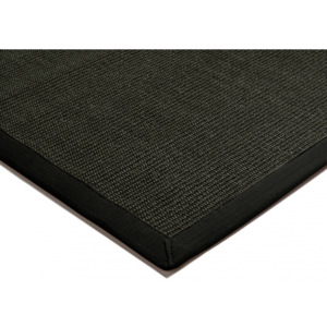 Lemovaný Sisal koberec 68x240cm - čierna lemovaná