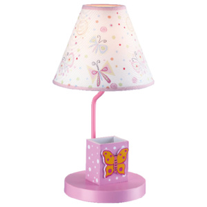 ACA DECOR Dětská stolní lampička - Motýlci