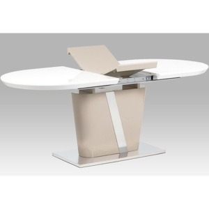 Jídelní stůl HT-238 CAP vysoký lesk cappuccino a bílá - Autronic