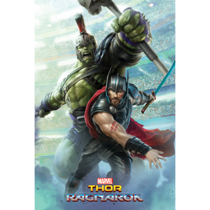 Plakát, Obraz - Thor: Ragnarok - Thor And Hulk, (61 x 91,5 cm)