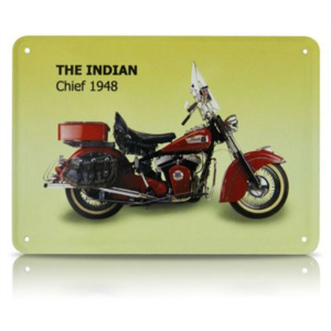 Plechová cedule motorka The Indian chief 1948