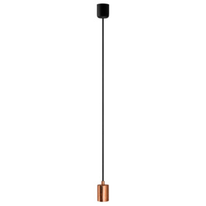 Černý závěsný kabel s objímkou v měděné barvě Bulb Attack Cero