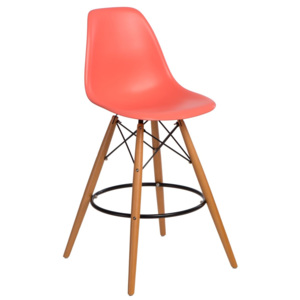 Design2 Barová židle P016V PP tmavě broskvová
