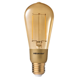 MEGAMAN LED gold.filament.bulb ST58 3W/NILW E27 2200K 210lm Dim 15Y