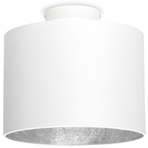 Bílé stropní svítidlo s detailem ve stříbrné barvě Sotto Luce MIKA, ⌀ 25 cm