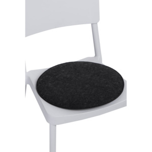 Design2 Polštář na židle kulatý šedý tmavý