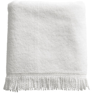 Bílý ručník Fringes 50x100 cm