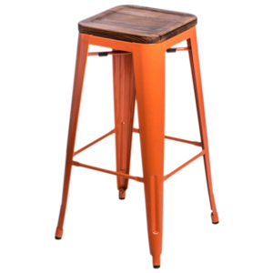 Barová židle Paris Wood 75cm oranžová sosna
