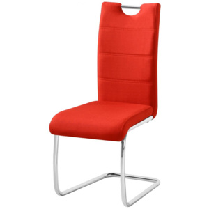 Židle Falco Montana, látka červená / kov pochromovaný