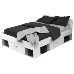 IDEA Multifunkční postel 140 x 190/200 CHICAGO perleťově bílá