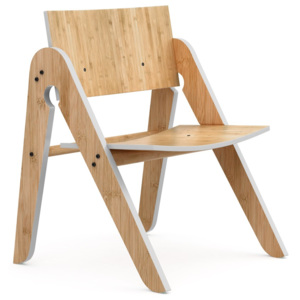 Dětská židle z bambusu Moso s šedými detaily We Do Wood Lilly's