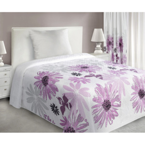 Přehoz na postel GARITA 220x240 cm bílá/růžová Mybesthome