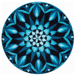 Koupelnová předložka Grund Mandala - Poznání modré Rozměr: 80 cm kruh