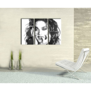 Ručně malovaný POP Art Sleva 25 % obraz MADONNA 3 dílný 120X80 cm ma3/24h