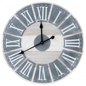 Dřevěné nástěnné hodiny - 60*5 cm Clayre & Eef