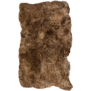 Hnědý kožešinový koberec s krátkým chlupem Darte, 120 x 180 cm