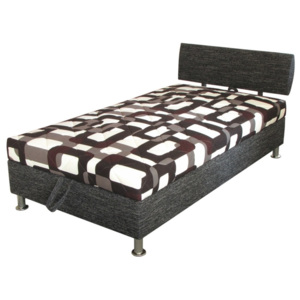 Studentská postel s čelem 110 x 200 s matrací ALFA - X 10 černá
