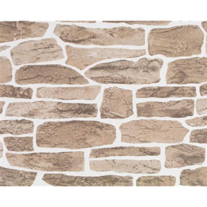Vliesové tapety na zeď Suprofil 50814, kamenná zeď - hnědá, rozměr 10,05 m x 0,53 m, MARBURG