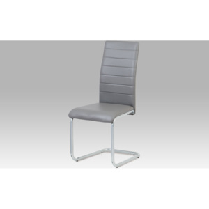 Artium Jídelní židle koženková 43x40x98x46cm Barva: šedá