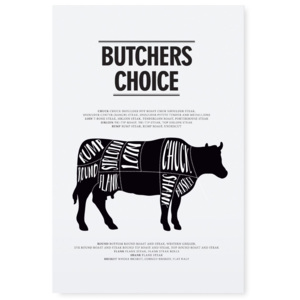 Plakát Butchers choice 30x42 cm