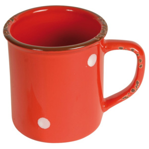 Červený keramický hrnek Antic Line Cup Red, výška 9,5 cm