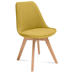 Skandinávská jídelní židle HUGO A yellow