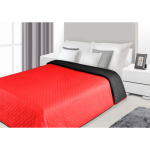 Přehoz na postel SERENA 220x240 cm černá/červená Mybesthome