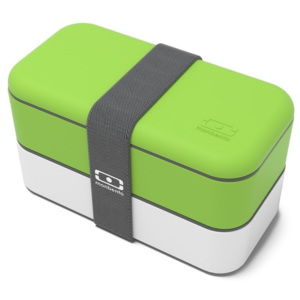 Zeleno-bílý obědový box Monbento Original
