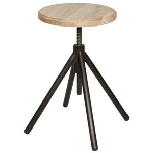 Dřevěná stolička s černými nohami De Eekhoorn Lily