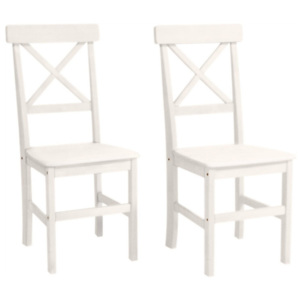 Sada 2 bílých jídelních židlí z borovicového dřeva Støraa Nicoline