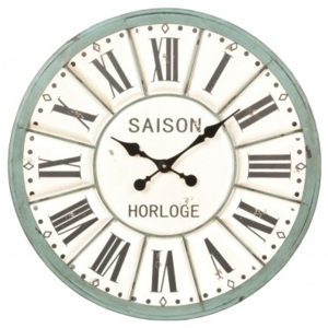 Kovové nástěnné hodiny - Ø 60*5 cm Clayre & Eef