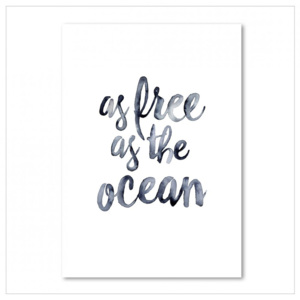 Plakát Leo La Douce As Free As The Ocean, 21 x 29,7 cm