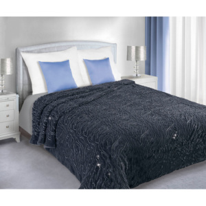 Luxusní přehoz na postel STARS 220x240 cm světle šedá Mybesthome