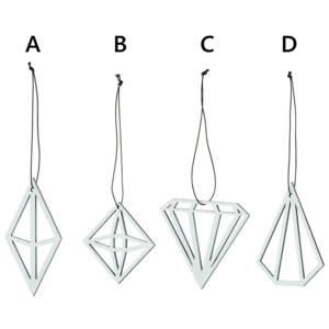 Závěsné geometrické ozdoby Diamond varianta A
