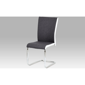 Artium Jídelní židle | šedá látka koženka | chrom | 45x44x97x48cm Barva: bílá