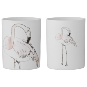 Porcelánový svícen Flamingo Menší plaměňák
