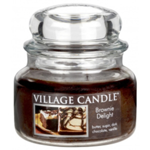 Village Candle Vonná svíčka ve skle, Čokoládový dortík - Brownies Delight, 11oz